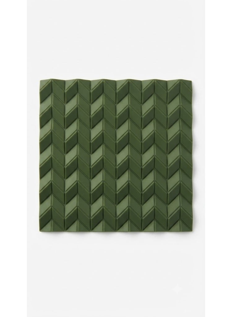 Geometric Heat-Resistant Silicone Trivet Mat for Cookware - Image 1
