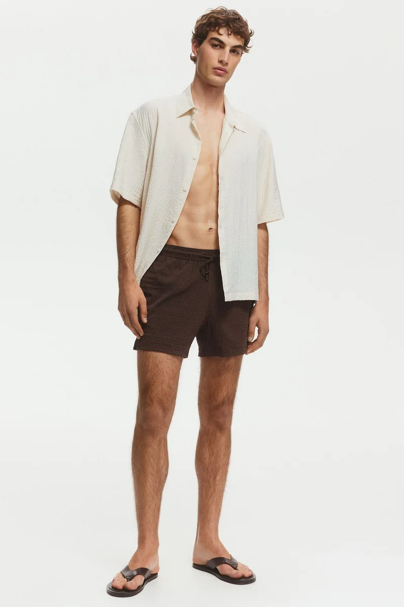 H&M  Seersucker swim shorts for Men | Best Price UAE