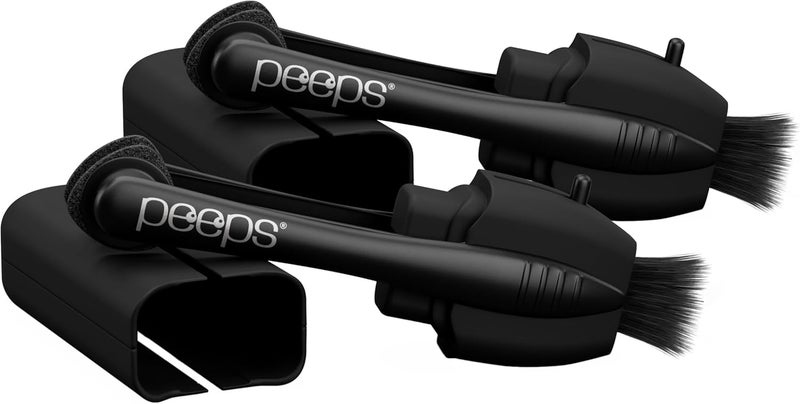 Peeps CarbonKlean Glasses Cleaner - for Eyeglasses, Reading Glasses, and More - Lens Cleaner with Carbon Microfiber Tech - Soft Touch Black - 2 Count - Image 1