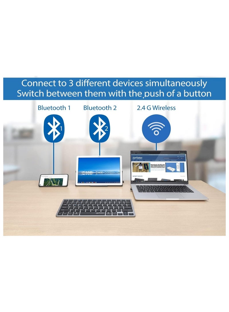 Manhattan Manhattan ultra slim dual-mode wireless keyboard - 180566 - Image 4