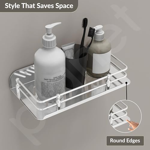 Planet Stainless Steel Multi Purpose Bathroom/Shelf/Bathroom Racks and Shelf/Steel Bathroom Shelf/Rack/Bathroom Steel Rack/Kitchen Shelf/Bathroom Accessories (9 Inches)(Pack of 1) - Image 5