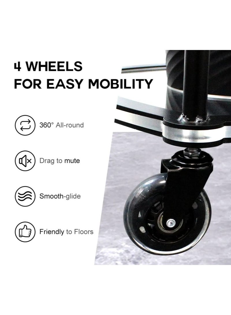 Professional Salon Rolling Utility Cart Hairstyling Trolley Tray - Image 3