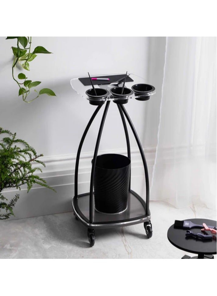 Professional Salon Rolling Utility Cart Hairstyling Trolley Tray - Image 4