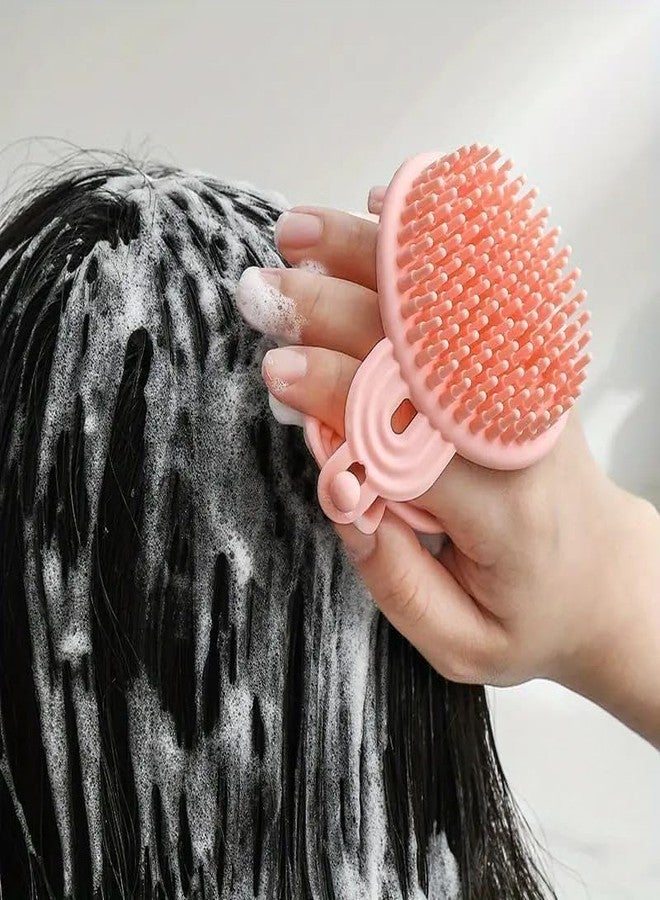 OVERSEASE Candy Color Double Side Hair Washing Spa Head Body Scalp Massage Brush Comb Magic Handle Hair Scalp Massage Shampoo Brush (Multicolour) - Image 2