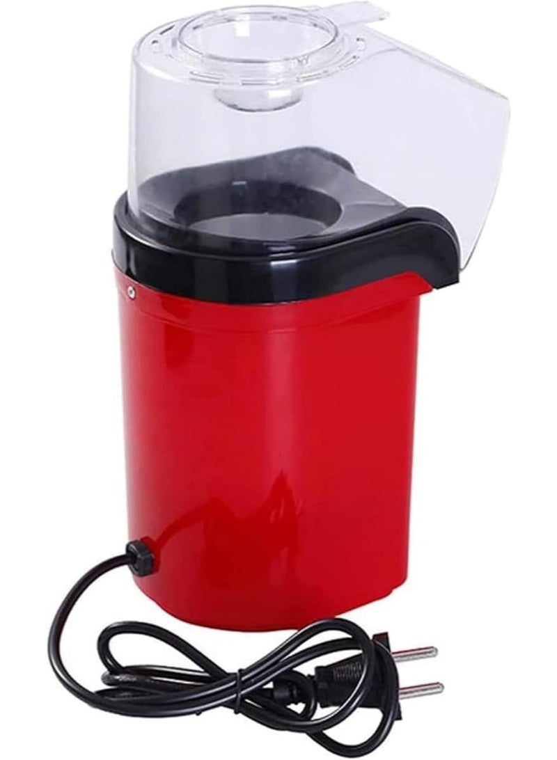 DKH Popcorn Maker Machine, 1200W Hot Air, Oil-Free, BPA-Free, Red, 18 Cup Capacity with Butter Tray - Image 2