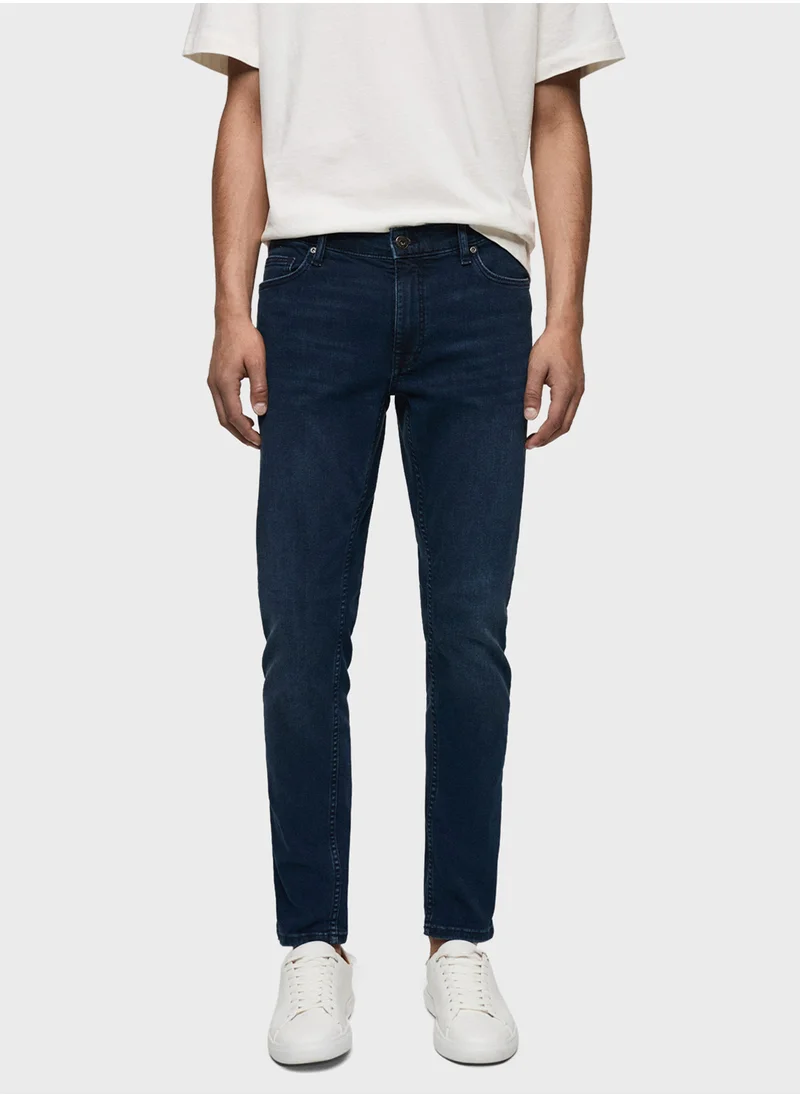 Mango Man Casual Sim Fit Rinse Wash Jeans