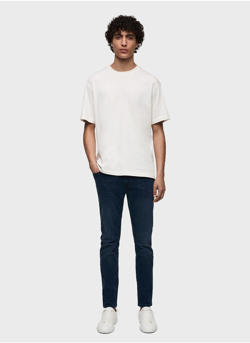 Casual Sim Fit Rinse Wash Jeans