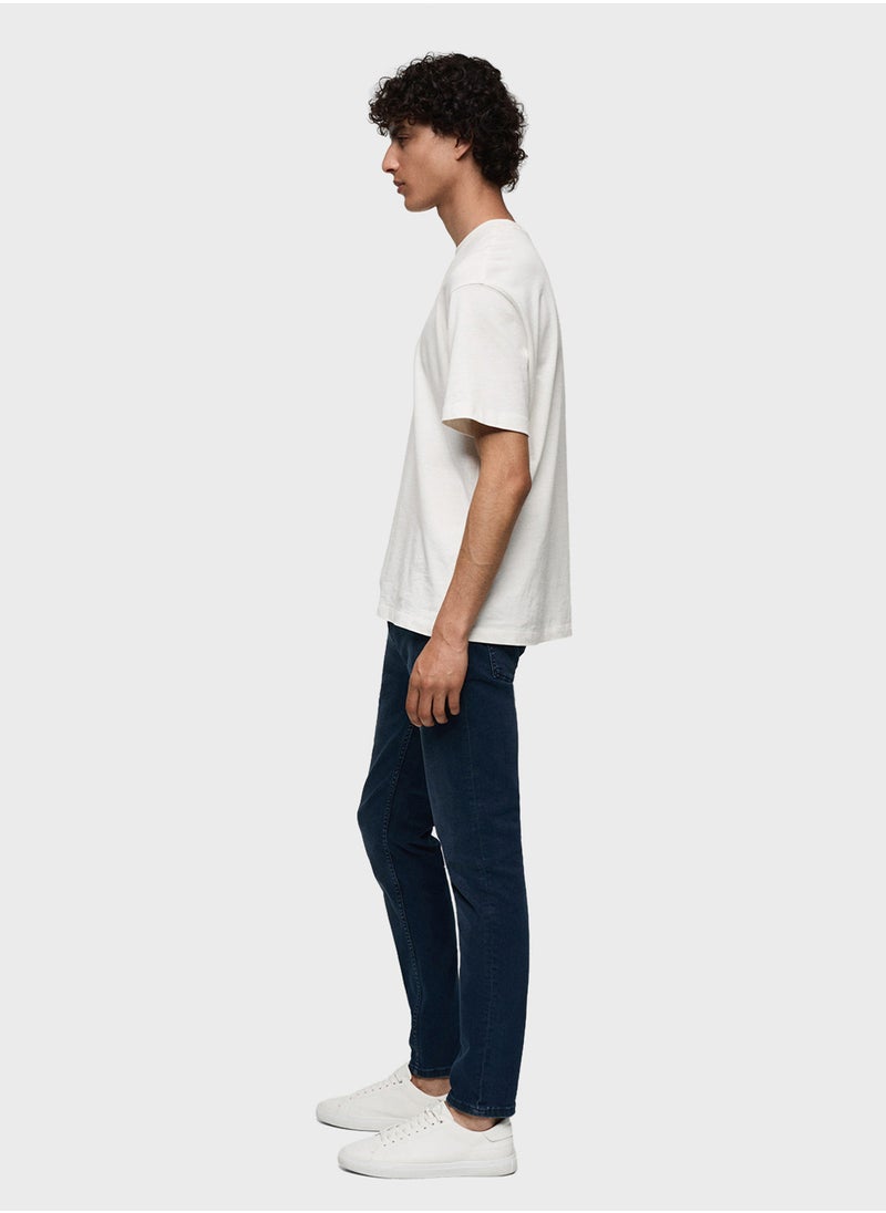 Casual Sim Fit Rinse Wash Jeans