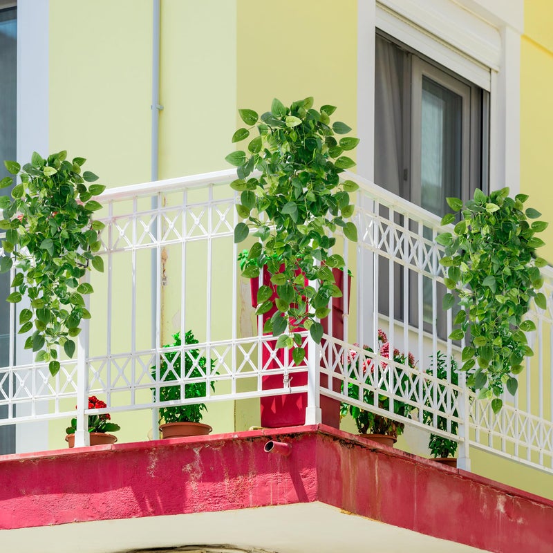 Sggvecsy Fake Hanging Plants 2 Pcs Artificial Hanging Plants Fake Ivy Vine Faux Pothos Vines Artificial Ivy Leaves Greenery Plant for Room Patio Home Indoor Outdoor Shelf Wall Garden Decor(No Baskets) - Image 5