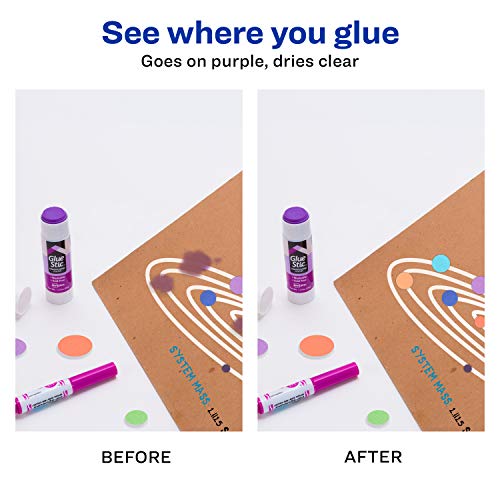 Avery Glue Stick Disappearing Purple Color, Washable, Nontoxic, 1.27 oz. Permanent Glue Stic, 12pk (00226) - Image 2