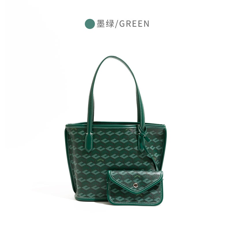 Orange Girl Graffiti Letter Design Pu Bag Accessible Luxury High-End Handbag Vegetable Basket Shoulder Bag - Image 1