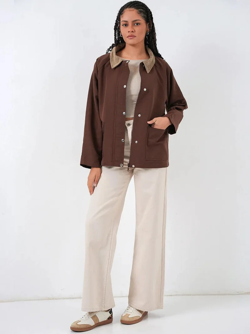 بيغ دارت BDART Gabardine Jacket with Button Closure and Pockets