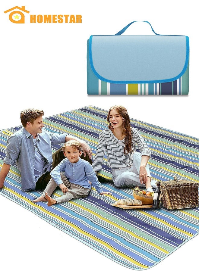 هومستر بطانية نزهة قابلة للطي ، مقاومة للماء ، حصيرة نزهة محمولة في الهواء الطلق ، التخييم ، العائلة ، الحديقة ، الحديقة ، الأزرق - Image 1