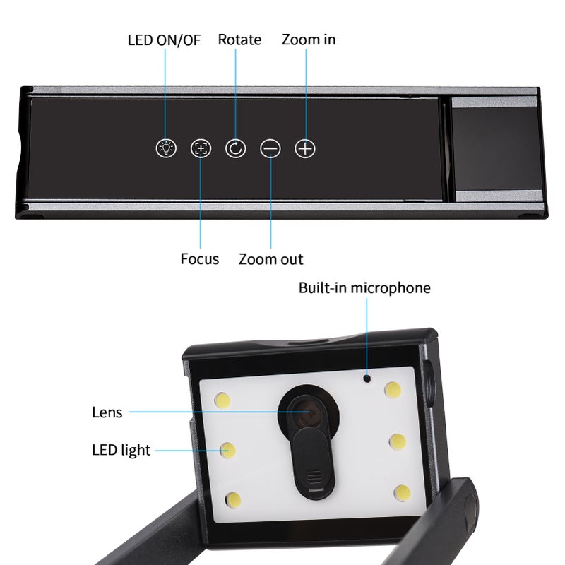 T133 Teaching Portable Hi-Speed Camera Desktop Camera Scanner 2-in-1 Document Scanning Camera and Autofocus Webcam 13 Megapixel HD HD A3 Scanning Size Webcam 10x Optical Zoom USB Connection Suitable for Classroom/Webcourse Live Streaming/Education Training etc - Image 2