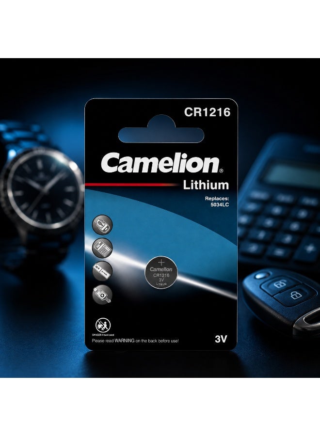 Camelion CR1216 3V Lithium Coin Cell Battery for Car Keys, Watches, Calculators & Electronic Devices - Image 5