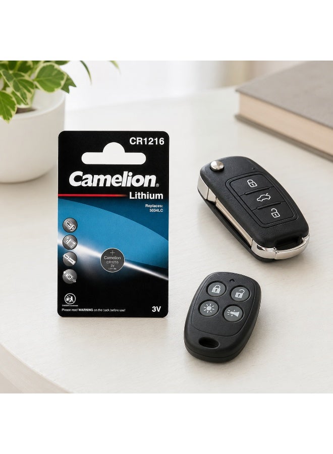 Camelion CR1216 3V Lithium Coin Cell Battery for Car Keys, Watches, Calculators & Electronic Devices - Image 4