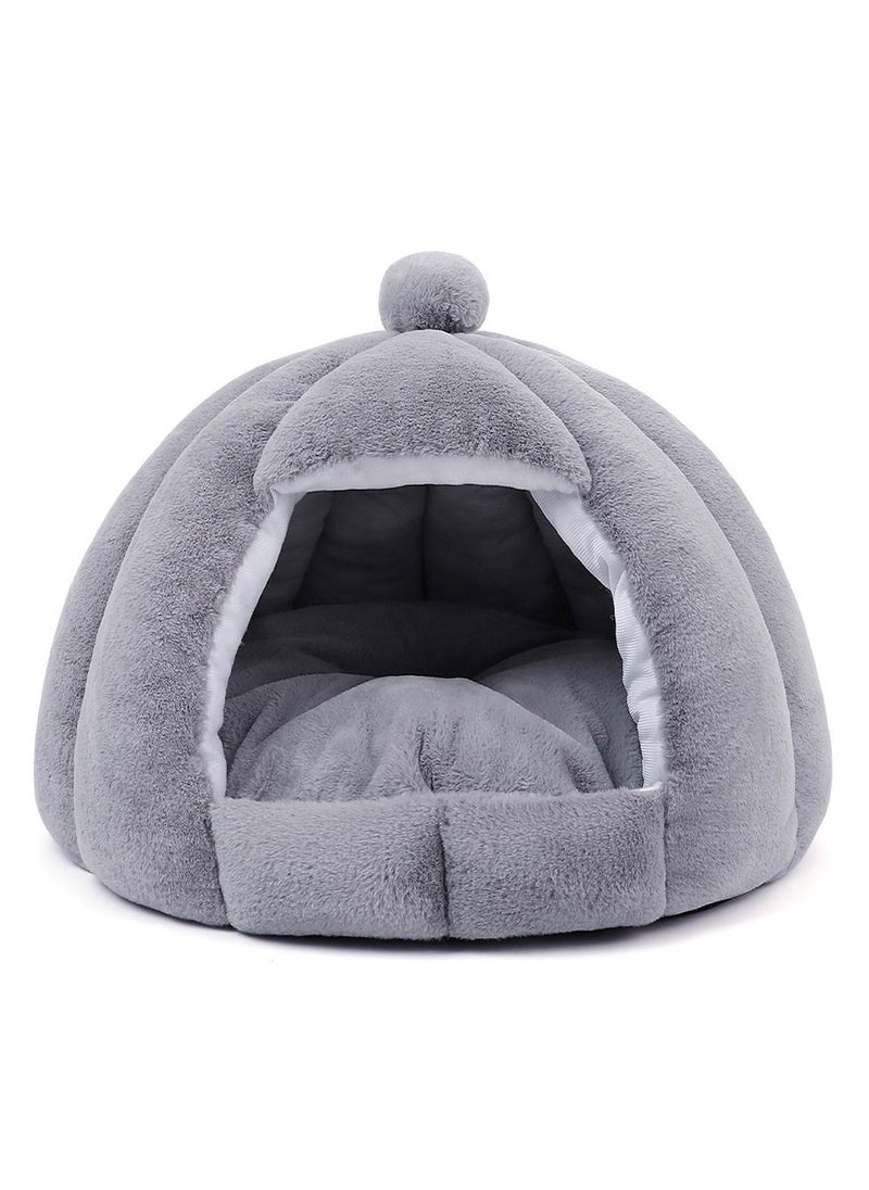 Arabest - Indoor Dog House Warm Soft Pet Bed Tent Modeling Kennel Cat with Removable Cushion Suitable for Small and Medium-Sized Dogs Cats（Grey） - Image 1