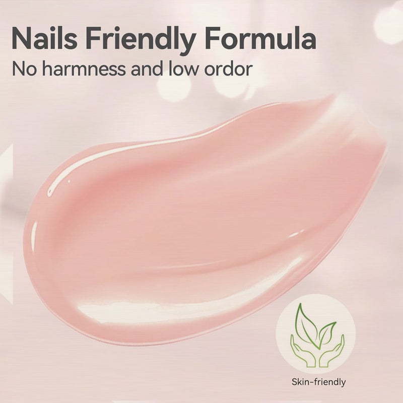 brunson TPO Free Builder Gel for Nails 20ml 10in1 Builder Gel in a Bottle BIAB No Heat Non Yellowing Long Lasting Soak Off Gel for Nail Extensions Overlay Strengthen Repair Base Coat Hema Free hard gel for salon - Image 5