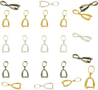 DIY Crafts 10 Pcs, Silver, Brass Pinch Bails Pinch Clip Bail Clasp Dangle Charm Bead Pendant Connector Findings for Pendants Necklace Jewelry (10 Pcs, Silver) - pzsku/ZB78823B2ADDA391FC6C4Z/45/_/1742211697/697a5f8e-6edc-4013-a5a4-47a9a9406aa1