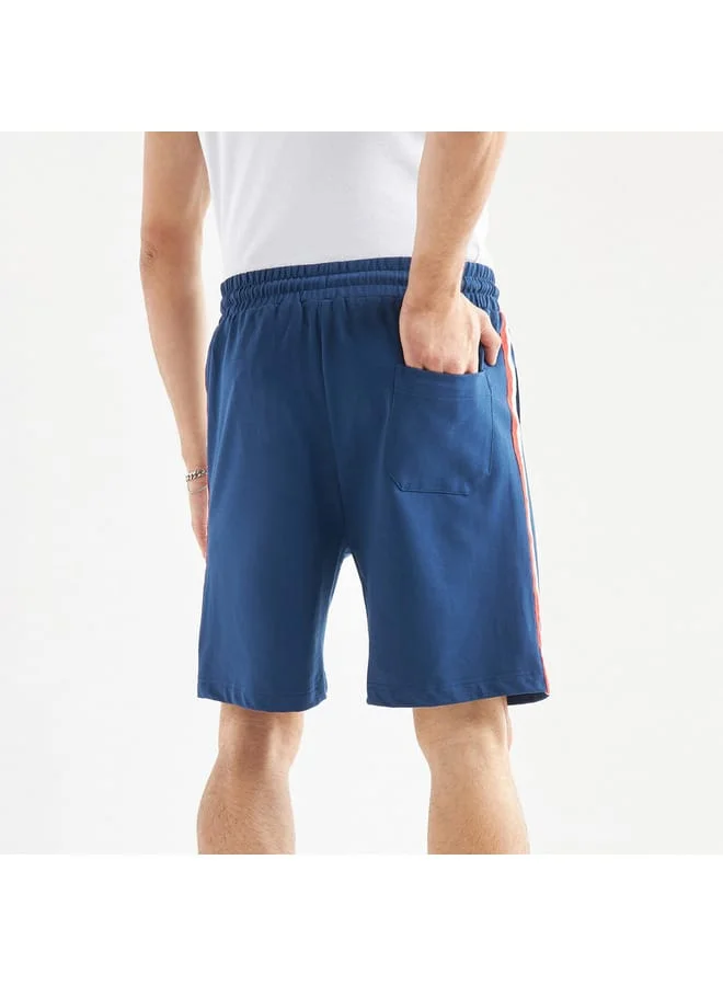 Splash FAV New England Patriots Print Shorts with Elasticated Waistband and Pockets