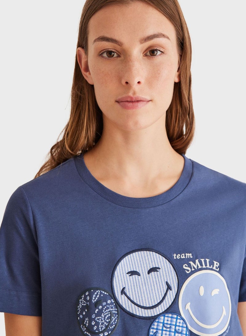 Smiley Printed T-Shirt