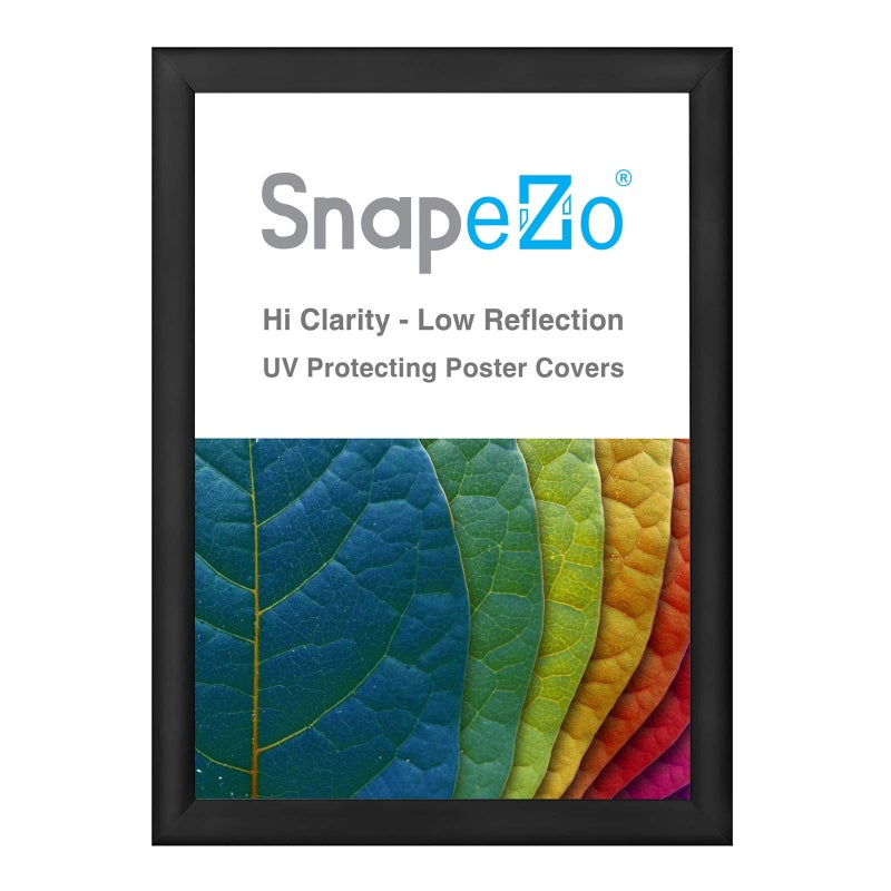 SnapeZo SnapeZo Poster Frame 28x40 Inches Black 12 Inch Aluminum Profile FrontLoading Snap Frame Wall Mounting Premium Series 