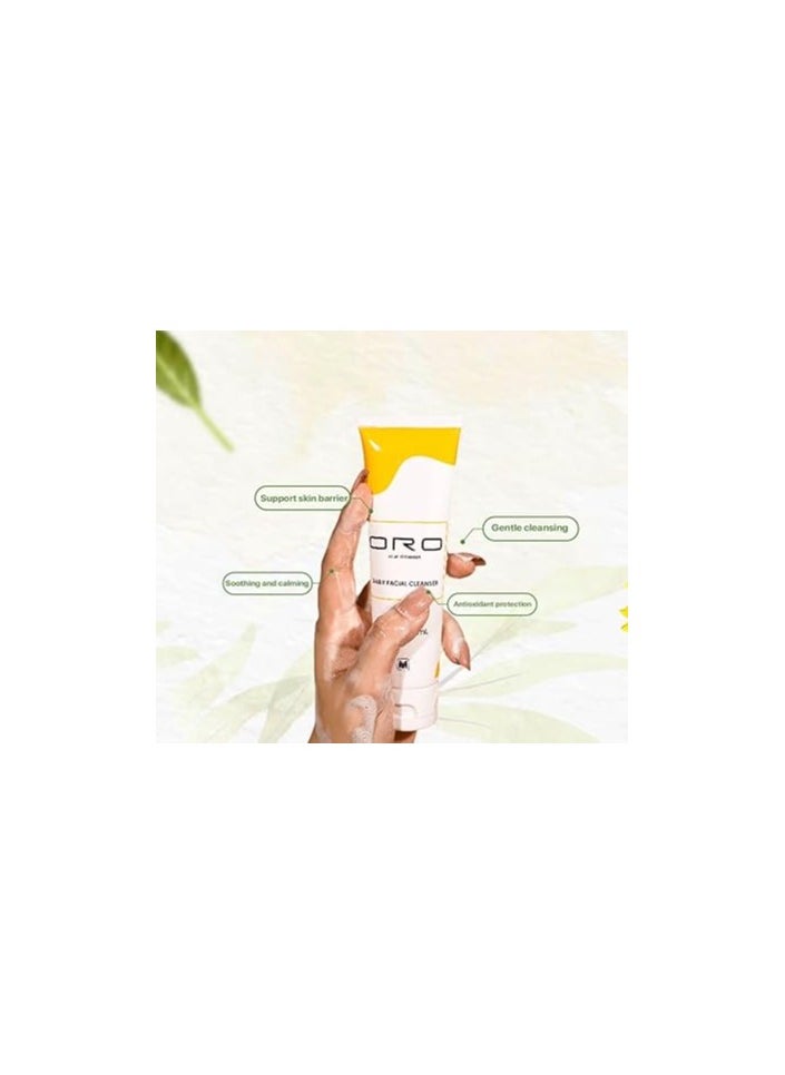 ORO STEM Daily Facial Cleanser is Crafted in USA with a blend of soothing aloe vera,revitalizing lavender & purifying grapefruit.It effortlessly purifies your skin, refresh, revitalize & ready to glow