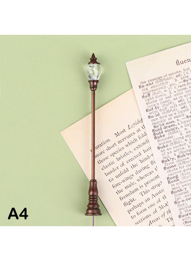 Building Sand Table Model Micro Landscape Decoration Lamp Model Accessories Garden Lamp-Color:Style 4  - Image 1