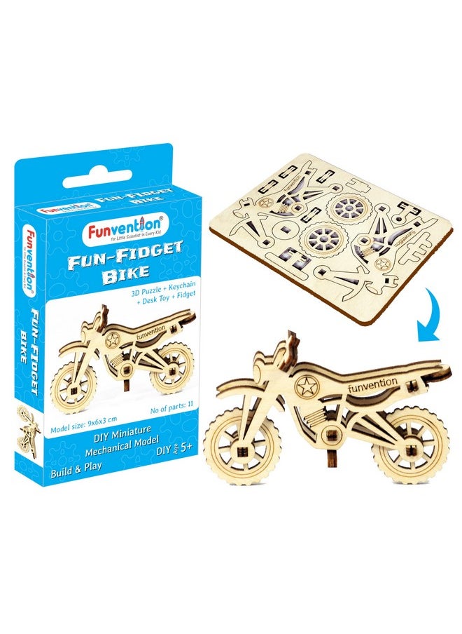 Funvention - Funvention Fun Fidgets Assorted (6 x 4 DIY Miniature Mechanical Models Bike, Car, Guitar & Watch) Pack of 24 - Birthday Return Gifts Party Pack Return Favors for Kids Art & Craft STEM Learning Toys - Image 1