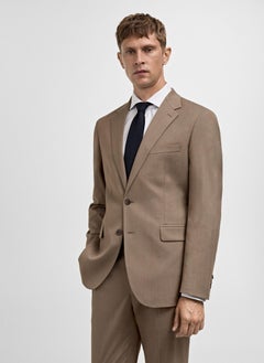 مانجو مان Stretch Fabric Slim Fit Suit Jacket  - Image 1
