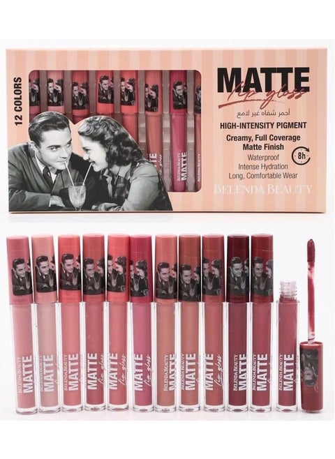 12Pcs Matte Liquid Lipstick Makeup Set