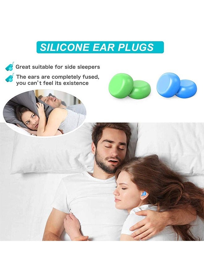 6 Pairs Gel Ear Plugs Reusable Silicone Earplugs Waterproof Moldable Swimming Earplugs Noise Cancelling Ear Plugs for Adults Ear Plugs for Swimming Sleeping Snoring Studying (Blue) - Image 4