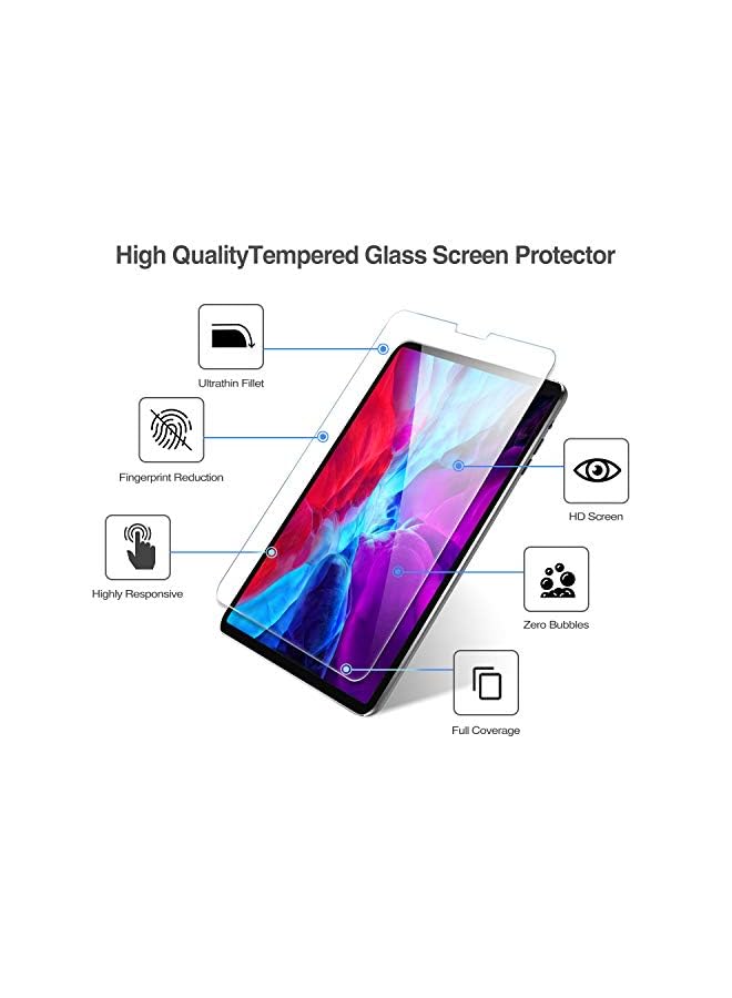 Procases iPad Pro 12.9 Screen Protector 2022 2021 2020 2018, Tempered Glass Screen Film Guard Screen Protector for iPad Pro 12.9 6th 2022/ 5th 2021/ 4th Gen 2020/ 3rd Gen 2018 -Clear - Image 4