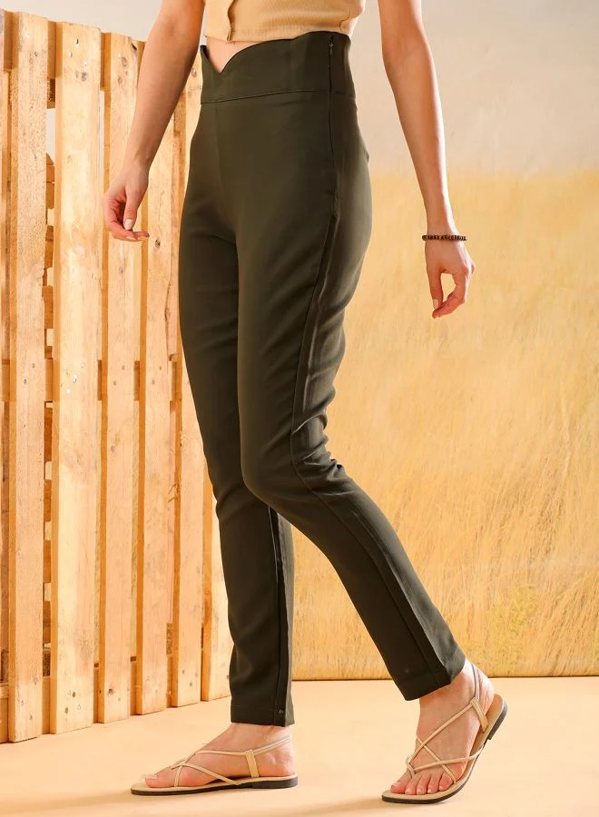 Freehand Women Skinny Fit Solid High-Rise Jeggings