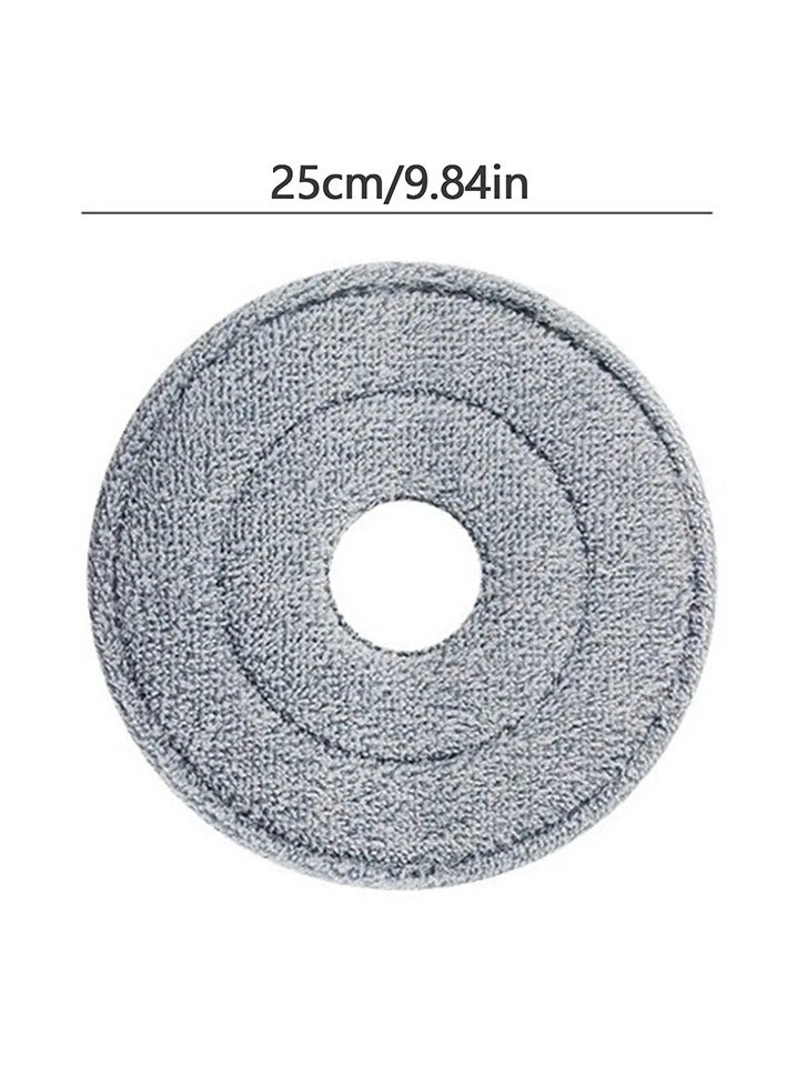 5-Piece Mop Head Cloth – 25cm Round Replacement Pads for Spin Wring Mops, 360° Rotating Cleaning Barrel - Image 2