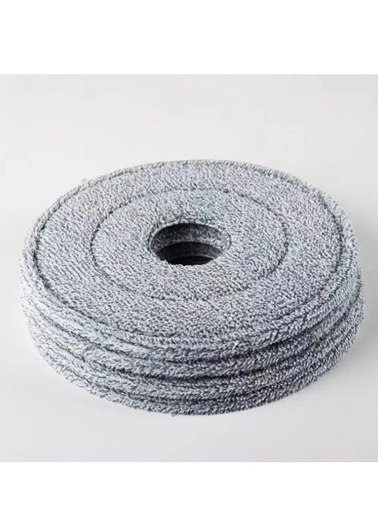 5-Piece Mop Head Cloth – 25cm Round Replacement Pads for Spin Wring Mops, 360° Rotating Cleaning Barrel - Image 5