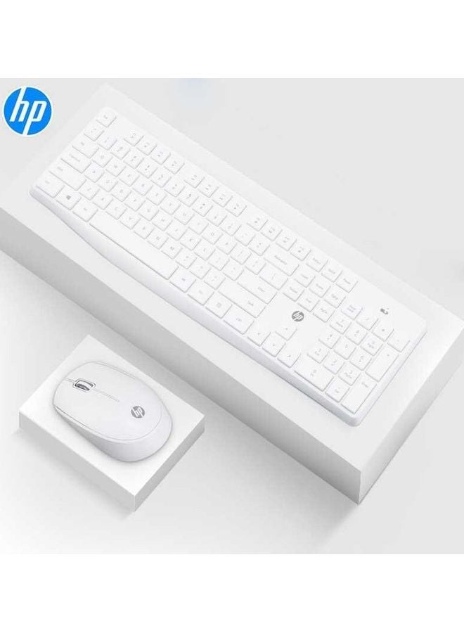 HP Wireless Keyboard and Mouse Combo, 2.4 GHz Wireless Connection, Professional Optical Sensor, Optimized Keys, CS10 White - Image 1