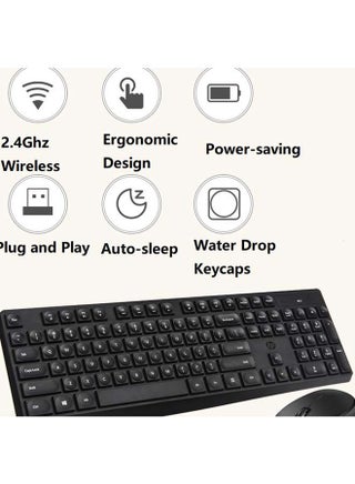 مجموعة ماوس ولوحة مفاتيح لاسلكيين طراز CS10 أبيض - view 4