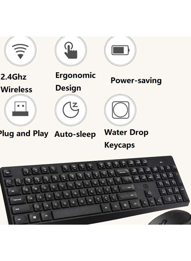 HP Wireless Keyboard and Mouse Combo, 2.4 GHz Wireless Connection, Professional Optical Sensor, Optimized Keys, CS10 White - Image 4