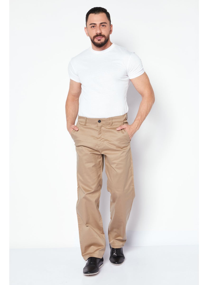 Selected Homme سروال تشينو فضفاض للرجال، تان  - Image 2