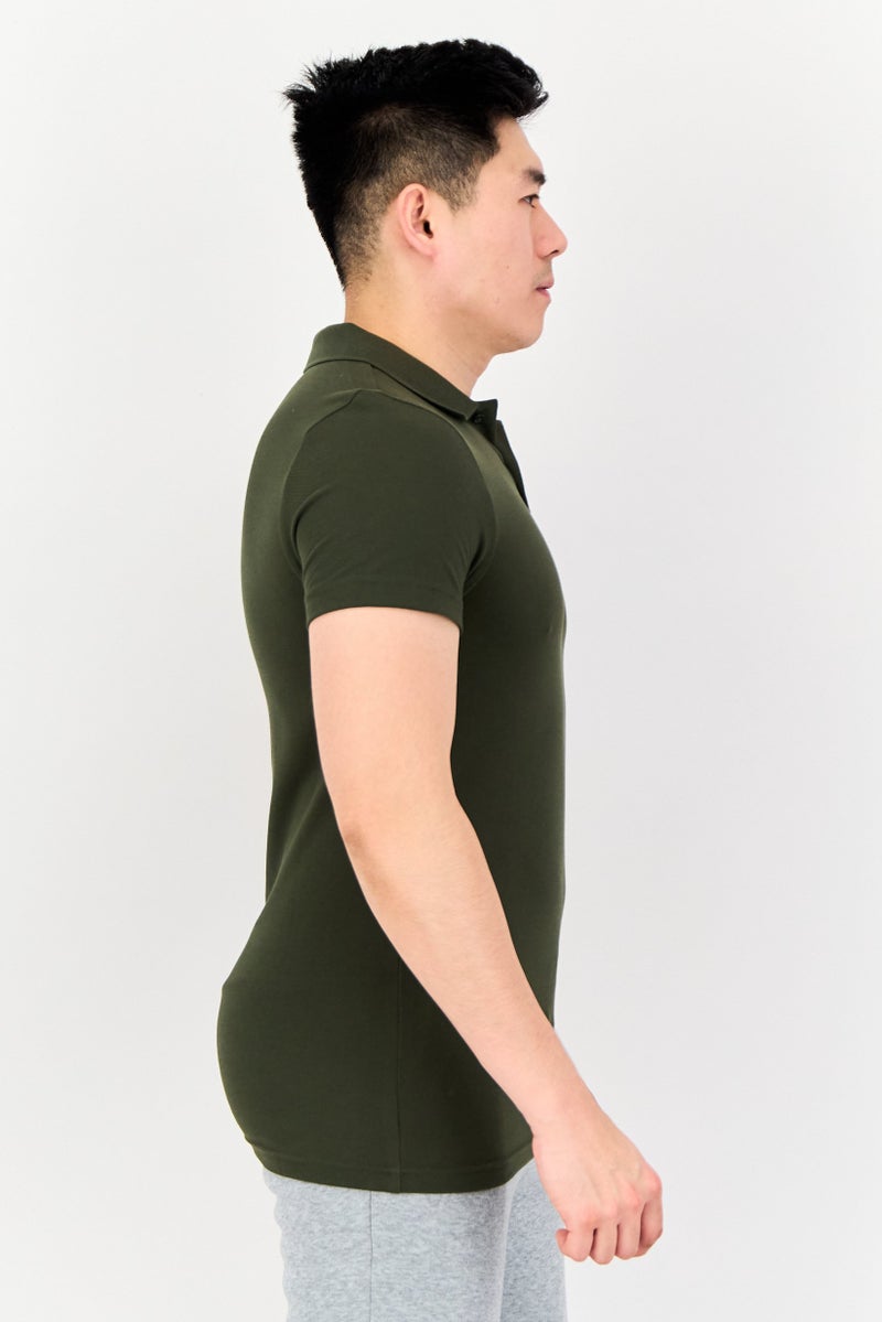 PUMA Men Slim Fit Short Sleeves Outdoor Polo Shirt, Olive - Image 3