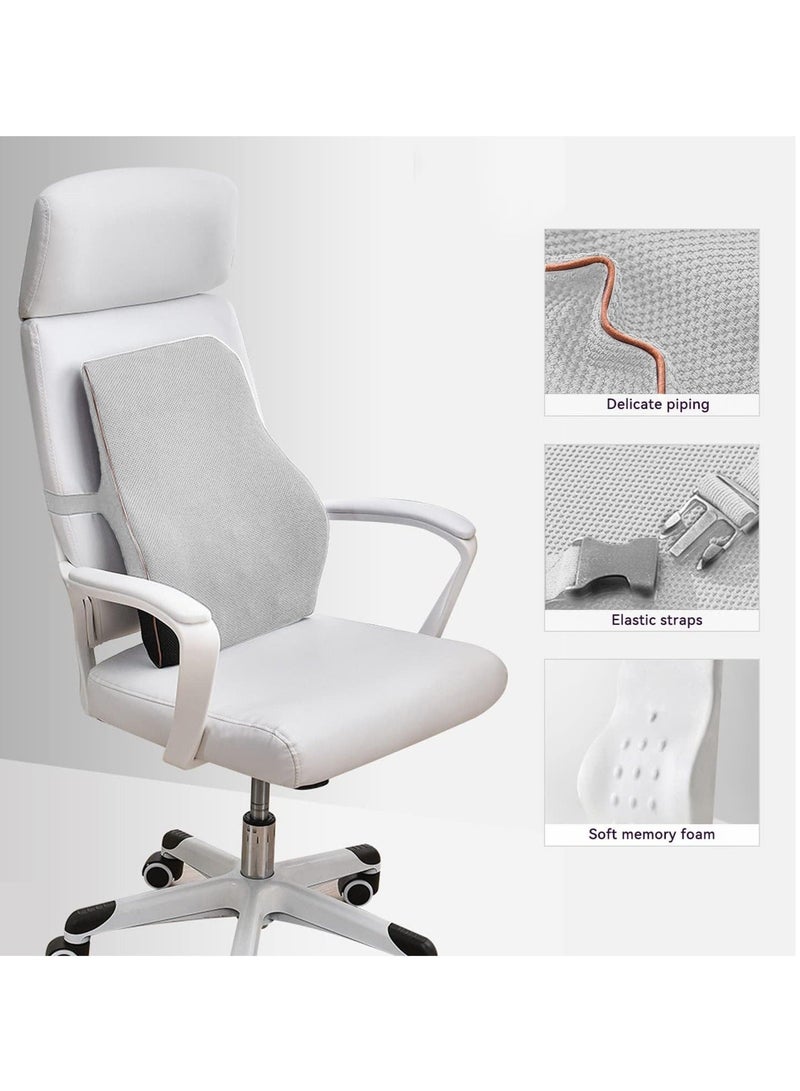 والالا وسادة مقعد مريحة محمولة متقدمة ومجموعة وسائد دعم قطنية مع وسادة دعم خلفية كبيرة جدًا من إسفنج الذاكرة للسيارة والمكتب وكرسي الكمبيوتر والكراسي المتحركة - Image 3