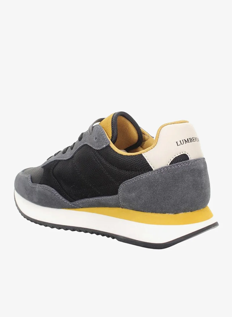 LUMBERJACK GREY Men WILLIS Panelled Lace-Up Sneakers for Men | Best Price UAE