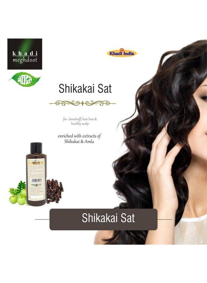 KHADI MEGHDOOT Herbal Shikakai Shampoo 210Ml (Pack Of 1)  - Image 4