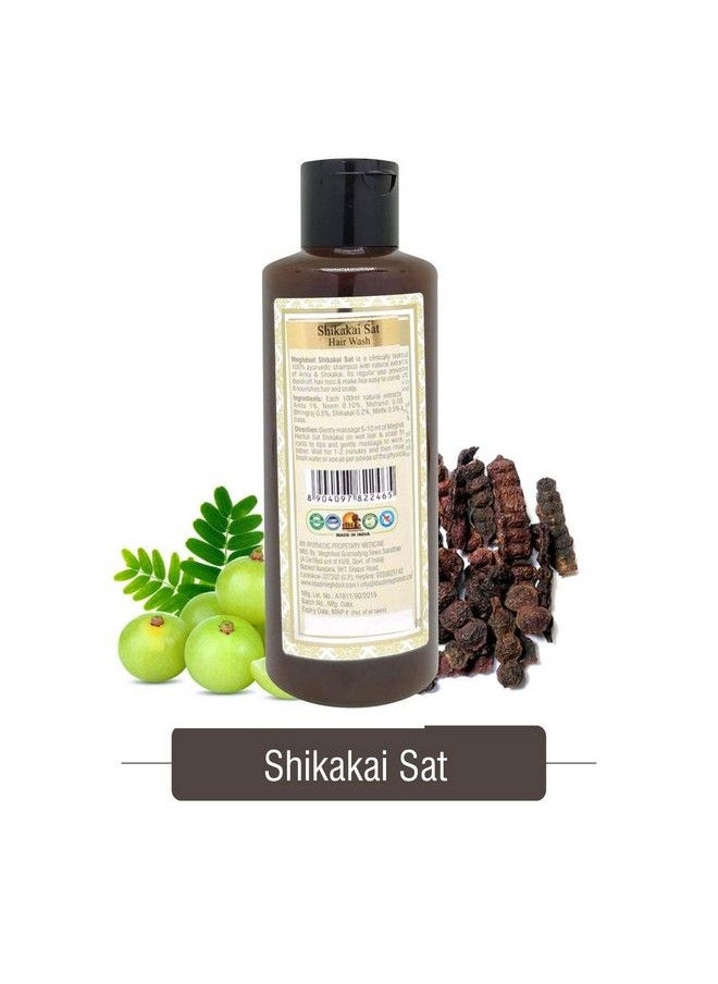 KHADI MEGHDOOT Herbal Shikakai Shampoo 210Ml (Pack Of 1)  - Image 3
