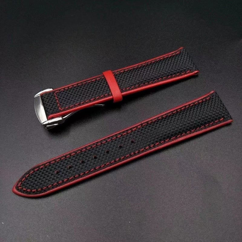 Bluejw New Style Sport Watch Strap Canvas Leather Sailcloth Watch Band - Replaceable Watch Straps - Image 1