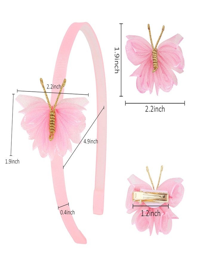 Wecoe Headbands & Hair Clips Set for Girls Cute Butterfly Headbands Alligator Clips for Toddlers Kids Teens Children Hairbands Hair Accessories for Girls - Image 5