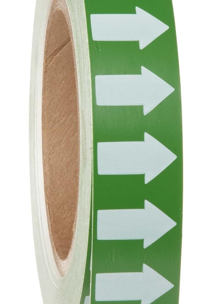 Brady B-946 Directional Flow Arrow Tape - Green Vinyl, 30 Yards Long