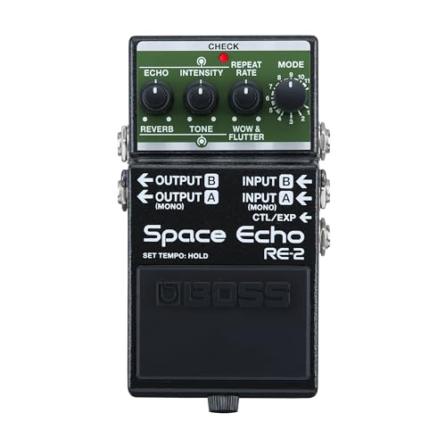 BOSS RE2 Space Echo Tape Echo Delay Reverb Effects Pedal Modern Compact Recreation of the Legendary Roland RE201 Space Echo True Stereo Spring Reverb Wow Flutter - Image 1