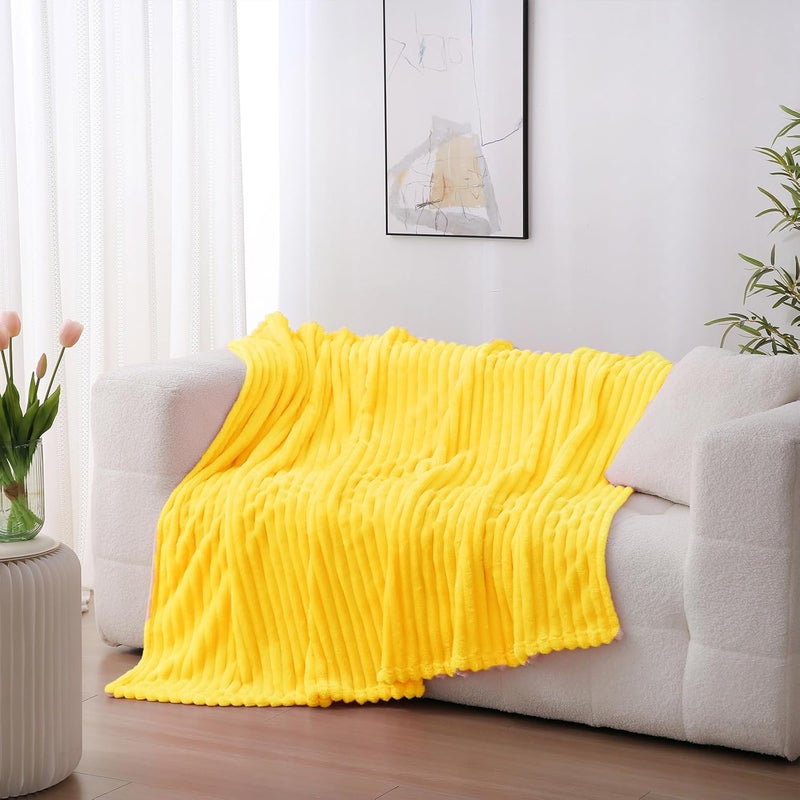 غطاء غلاف فليس: 200 × 150 سم مخطط أخضر، خفيف الوزن ومريح طوال العام، من المايكروفايبر الناعم ذو الجانبين - تغطية واسعة، غلاف ناعم لل дивان السرير أو الأريكة للبالغين والحيوانات الأليفة - Image 2